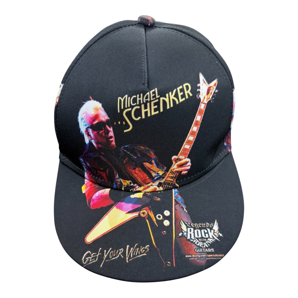 Michael Schenker Dean Guitars Hat AOP Snapback Cap NWOT OSFA